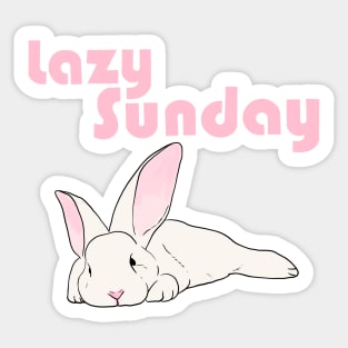 Lazy Sunday Rabbit Sticker